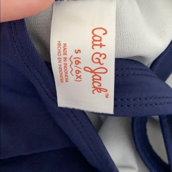 Cat & Jack Stars and Stripes Heart One Piece Suit - Picture 3 of 3